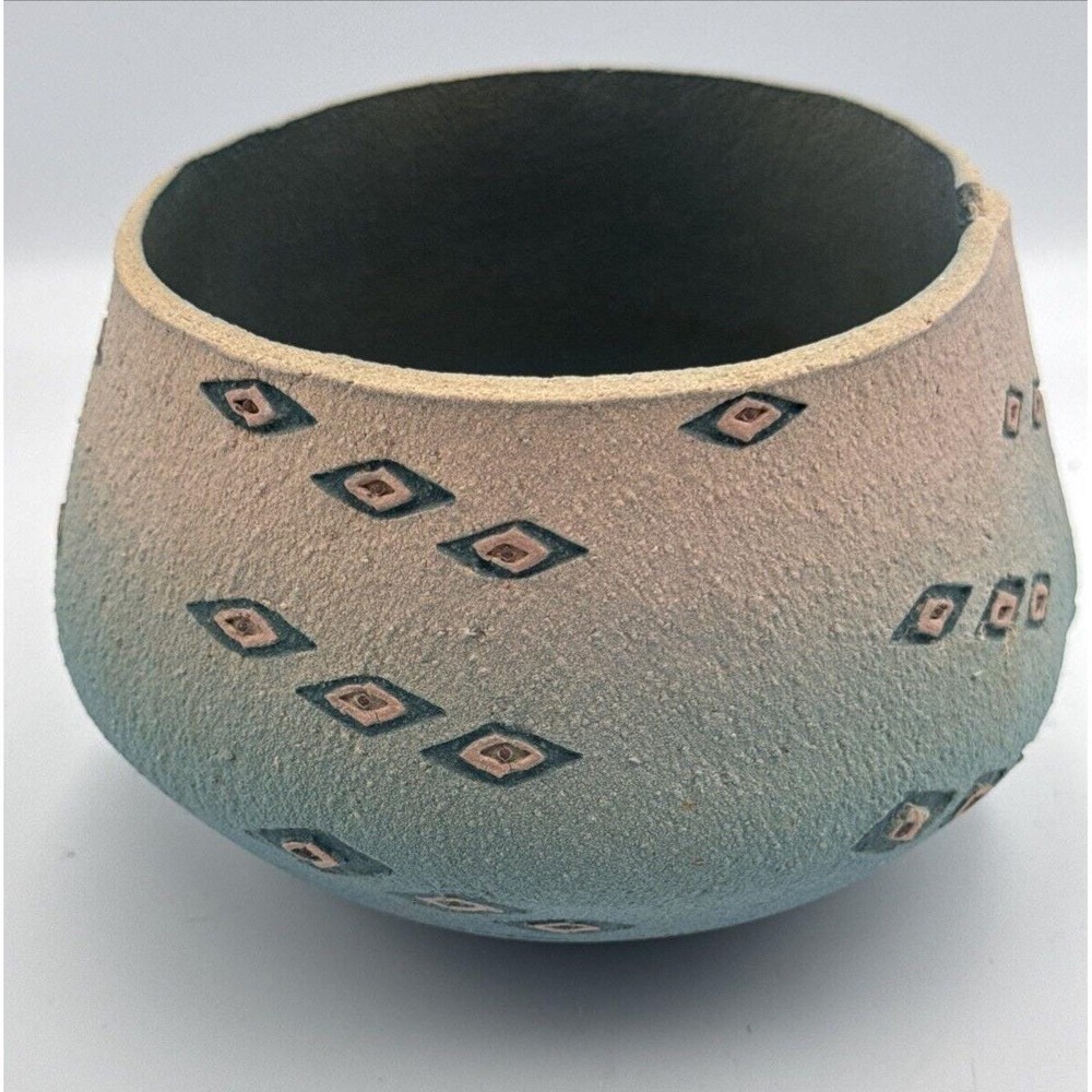 Vtg Art Studio Pottery Slab Built Native American‎ Southwestern Signed 1984 Fine